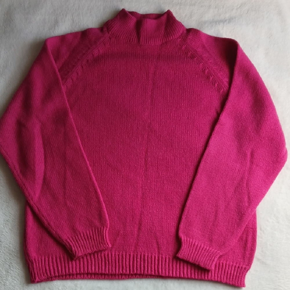 Fuchsia Turtleneck Sweater for Women
